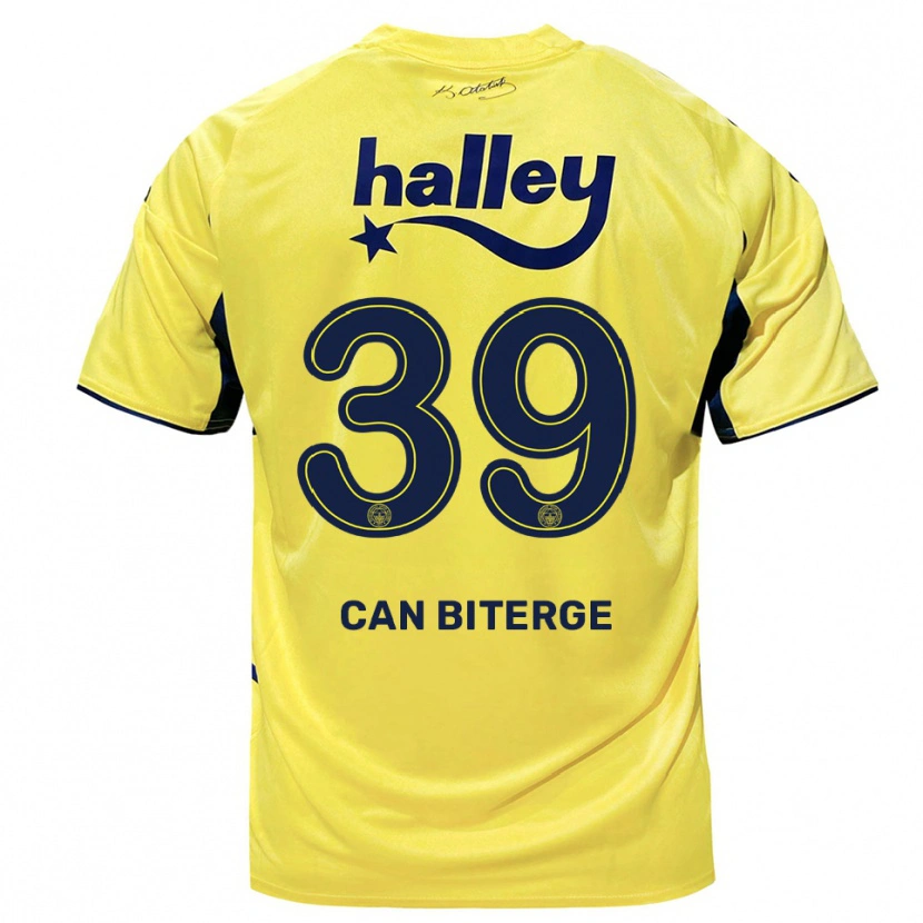 Danxen Donna Maglia Engin Can Biterge #39 Giallo Navy Kit Gara Away 2025/26 Maglietta