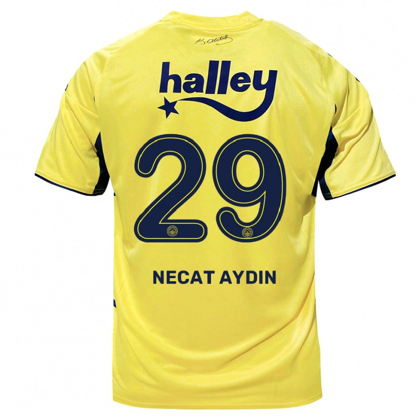 Danxen Donna Maglia Ahmet Necat Aydın #29 Giallo Navy Kit Gara Away 2025/26 Maglietta