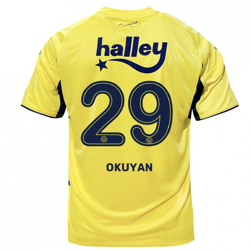 Danxen Donna Maglia Mevlüde Okuyan #29 Giallo Navy Kit Gara Away 2025/26 Maglietta