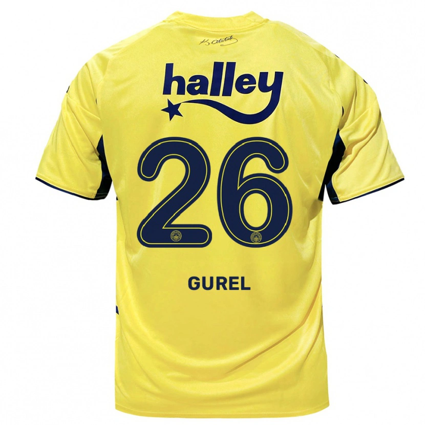 Danxen Donna Maglia Cansu Gürel #26 Giallo Navy Kit Gara Away 2025/26 Maglietta