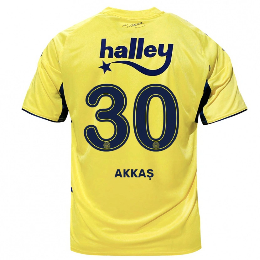 Danxen Donna Maglia Arda Akkaş #30 Giallo Navy Kit Gara Away 2025/26 Maglietta