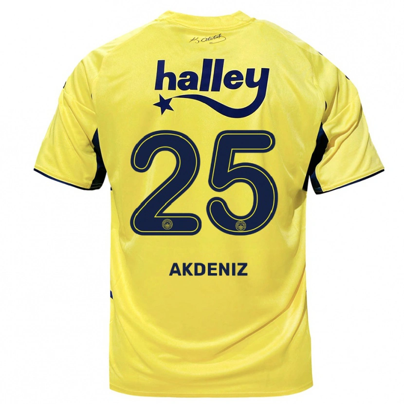 Danxen Donna Maglia Zeynep Akdeniz #25 Giallo Navy Kit Gara Away 2025/26 Maglietta