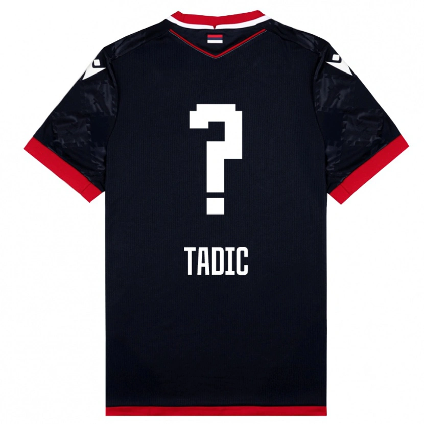 Danxen Donna Maglia Luka Tadic #0 Nero Rosso Kit Gara Away 2025/26 Maglietta