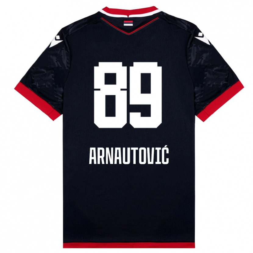 Danxen Donna Maglia Marko Arnautovic #89 Nero Rosso Kit Gara Away 2025/26 Maglietta
