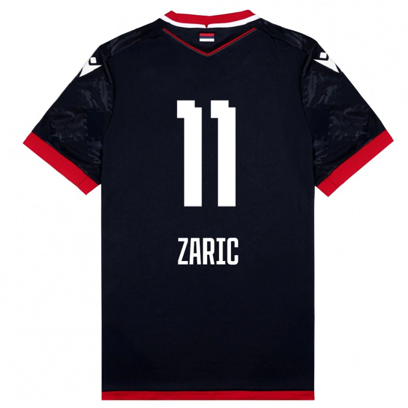 Danxen Donna Maglia Luka Zaric #11 Nero Rosso Kit Gara Away 2025/26 Maglietta