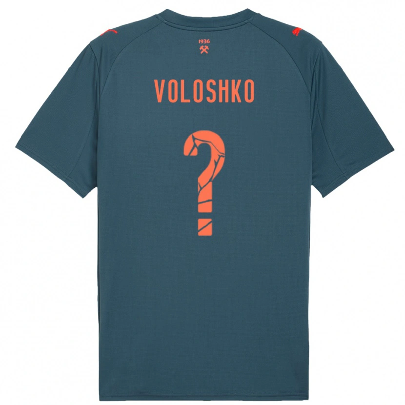 Danxen Donna Maglia Yevgeniy Voloshko #0 Navy Rosso Kit Gara Away 2025/26 Maglietta