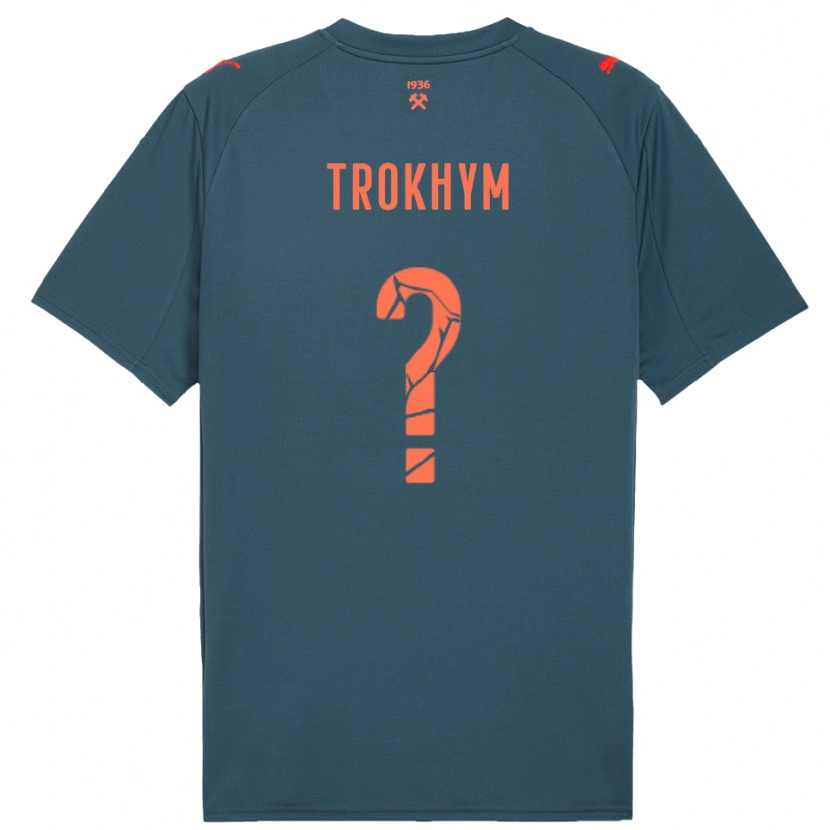 Danxen Donna Maglia Arseniy-Tymofiy Trokhym #0 Navy Rosso Kit Gara Away 2025/26 Maglietta