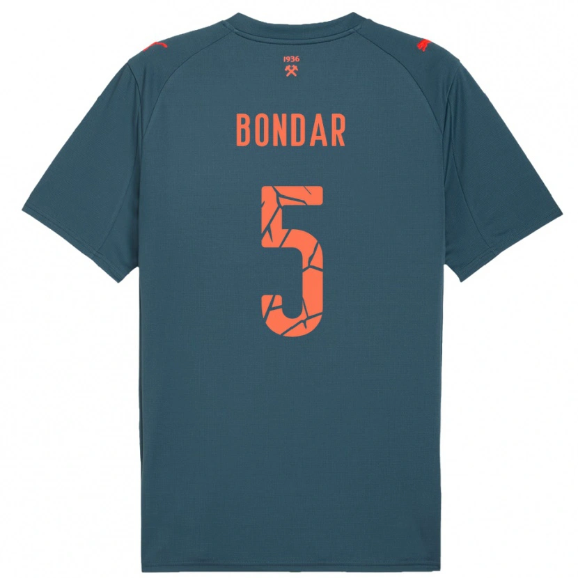 Danxen Donna Maglia Valeriy Bondar #5 Navy Rosso Kit Gara Away 2025/26 Maglietta