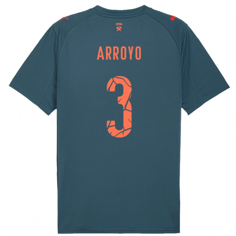 Danxen Donna Maglia Diego Arroyo #3 Navy Rosso Kit Gara Away 2025/26 Maglietta