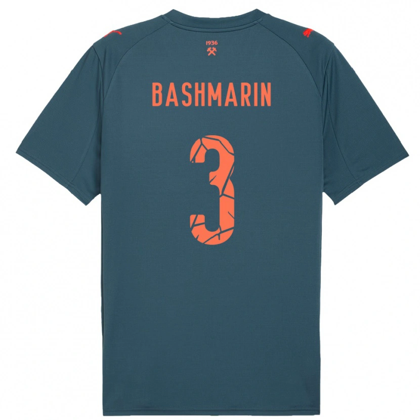 Danxen Donna Maglia Oleksandr Bashmarin #3 Navy Rosso Kit Gara Away 2025/26 Maglietta
