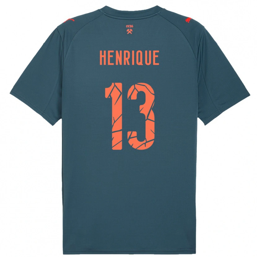 Danxen Donna Maglia Pedro Henrique #13 Navy Rosso Kit Gara Away 2025/26 Maglietta