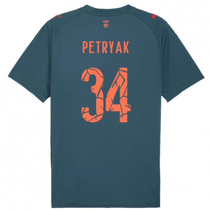 Danxen Donna Maglia Ivan Petryak #34 Navy Rosso Kit Gara Away 2025/26 Maglietta