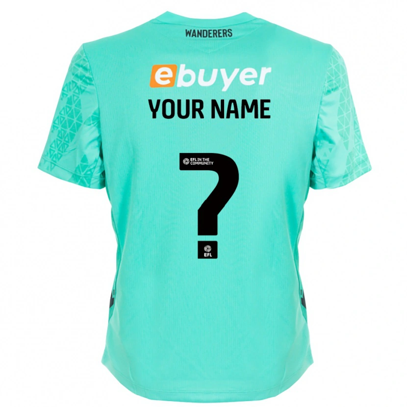 Danxen Bambino Bolton Wanderers Maglia Gara Portiere Nero Acqua 2025/26 Maglietta