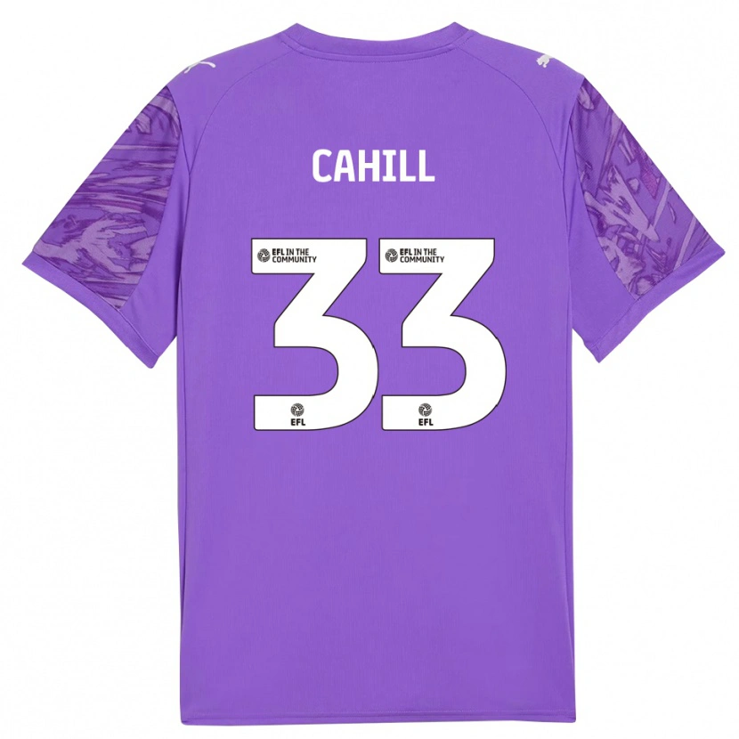 Danxen Bambino Killian Cahill #33 Maglia Gara Portiere Viola Scuro 2025/26 Maglietta