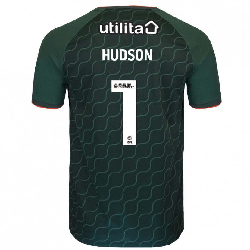 Danxen Bambino Sarah Hudson #1 Maglia Gara Portiere Verde Scuro 2025/26 Maglietta