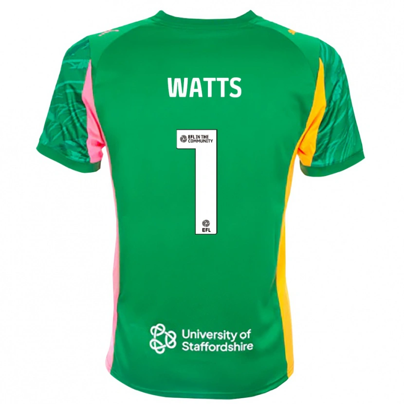 Danxen Bambino Connie Watts #1 Maglia Gara Portiere Verde Rosa Arancione 2025/26 Maglietta