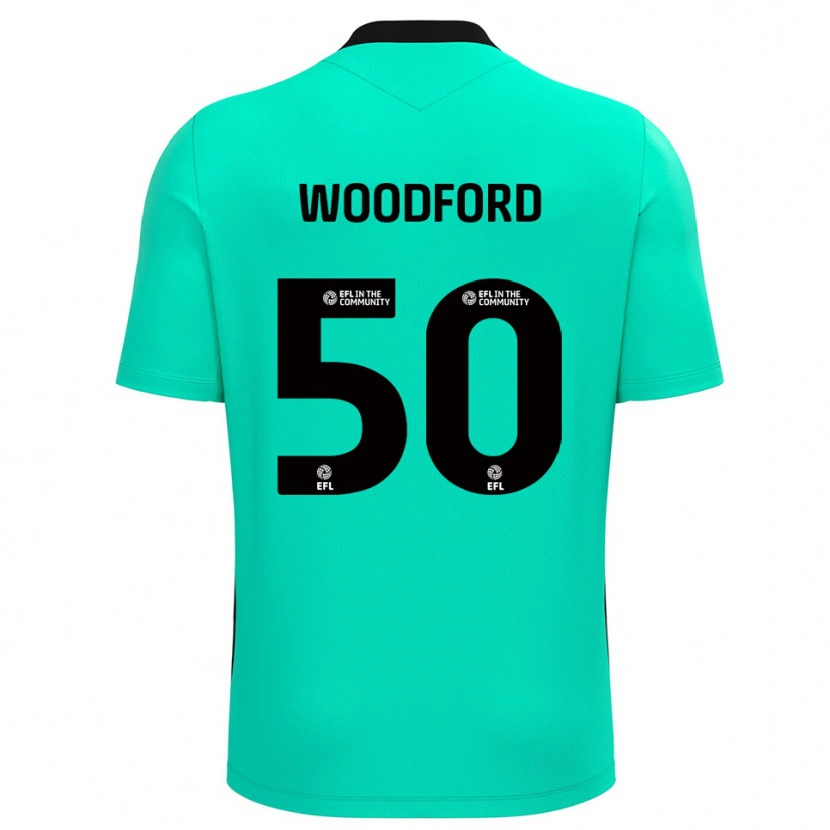 Danxen Bambino Max Woodford #50 Maglia Gara Portiere Turchese 2025/26 Maglietta