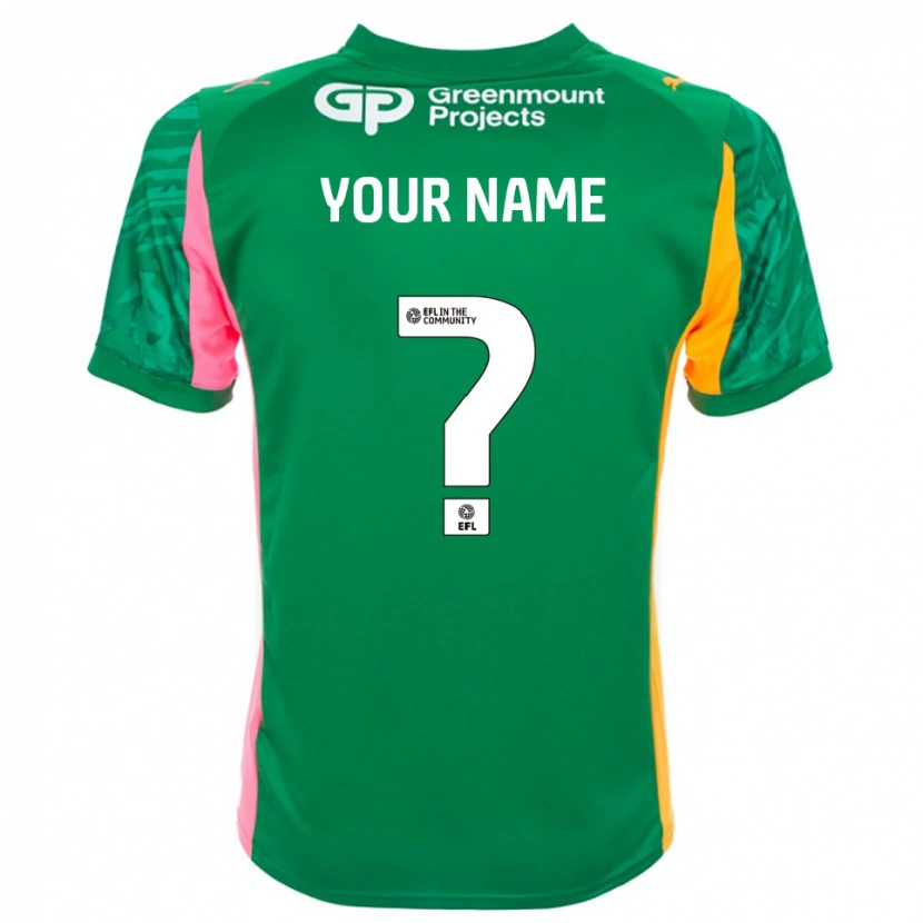 Danxen Bambino Wigan Athletic Maglia Gara Portiere Verde Rosa Arancione 2025/26 Maglietta
