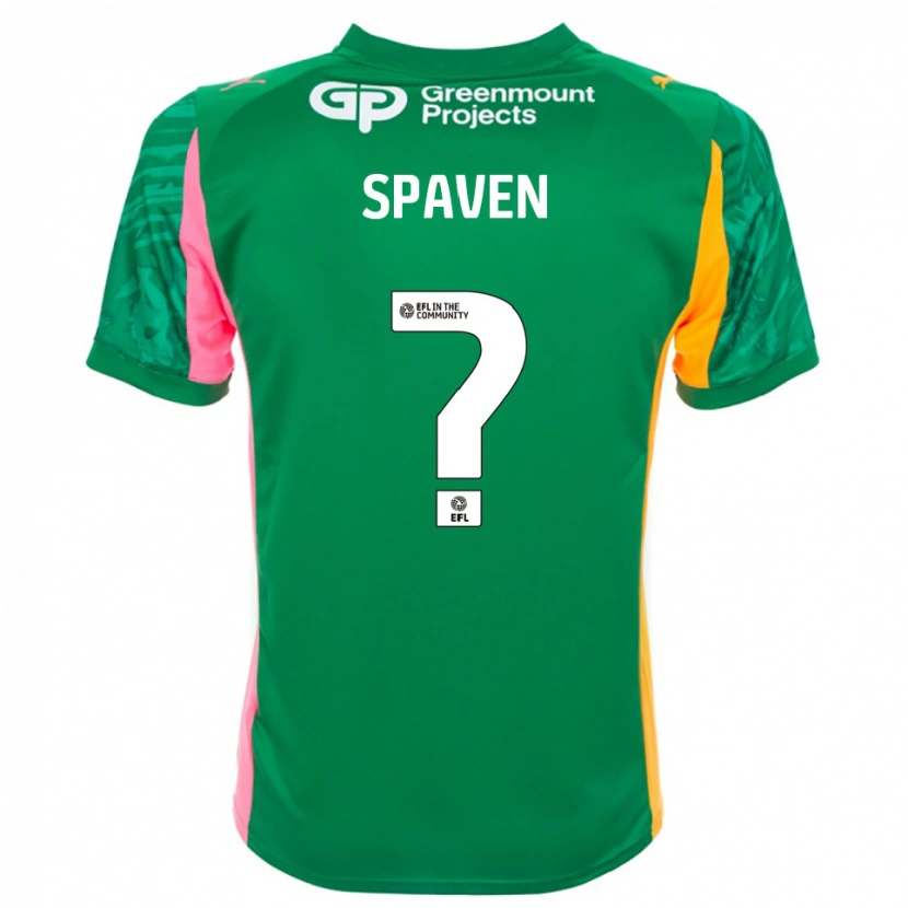 Danxen Bambino Jake Spaven #0 Maglia Gara Portiere Verde Rosa Arancione 2025/26 Maglietta