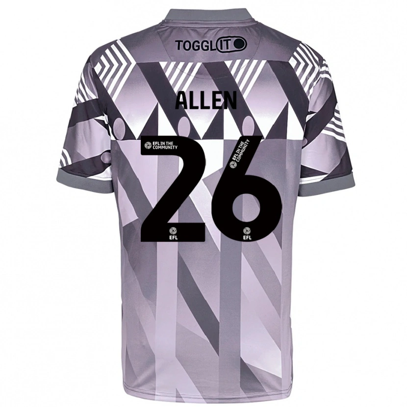 Danxen Bambino Lauren Allen #26 Maglia Gara Portiere Grigio Chiaro 2025/26 Maglietta