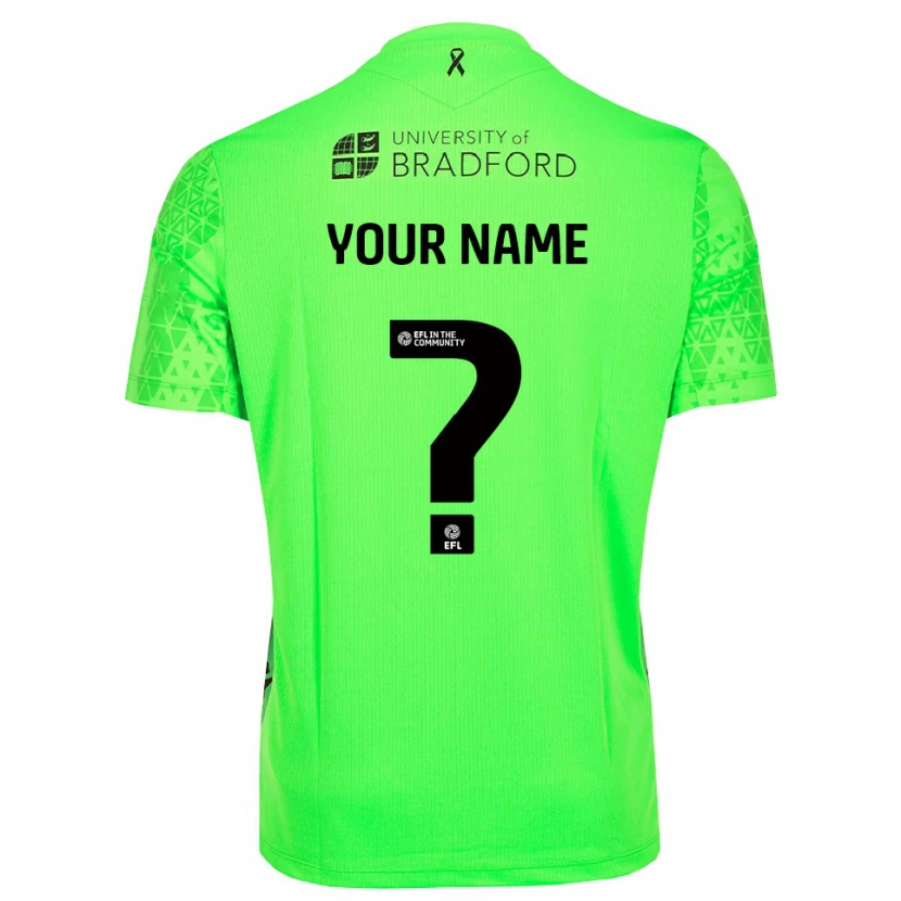 Danxen Bambino Bradford City Maglia Gara Portiere Verde Primaverile 2025/26 Maglietta