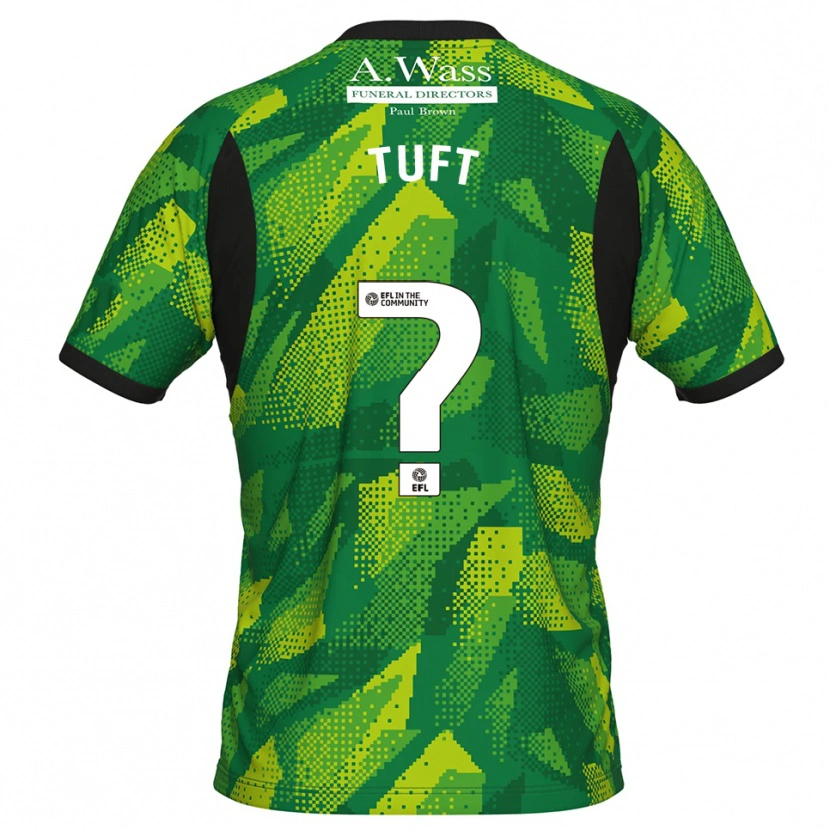 Danxen Bambino Jacob Tuft #0 Maglia Gara Portiere Verde Nero 2025/26 Maglietta