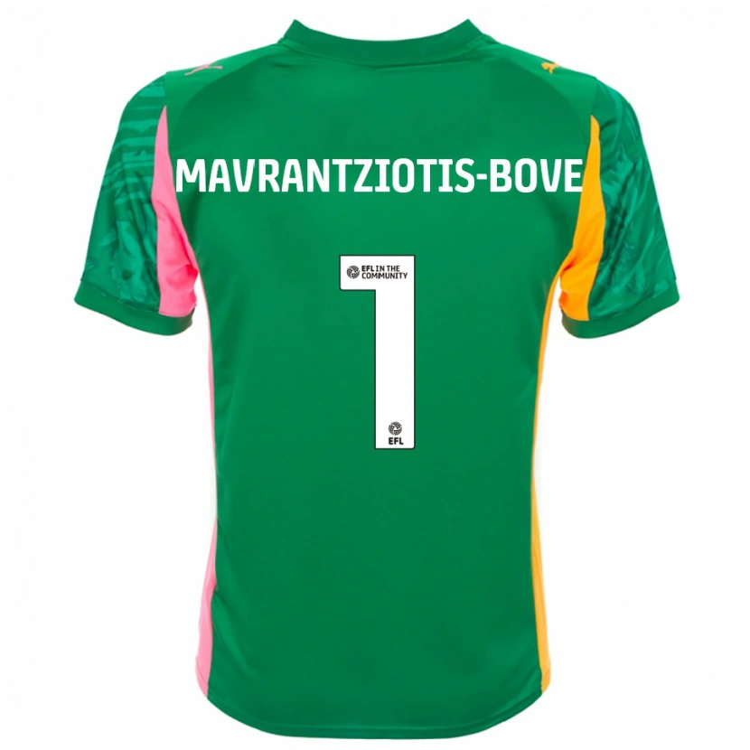 Danxen Bambino Kane Mavrantziotis-Bove #1 Maglia Gara Portiere Verde Rosa Bianco 2025/26 Maglietta