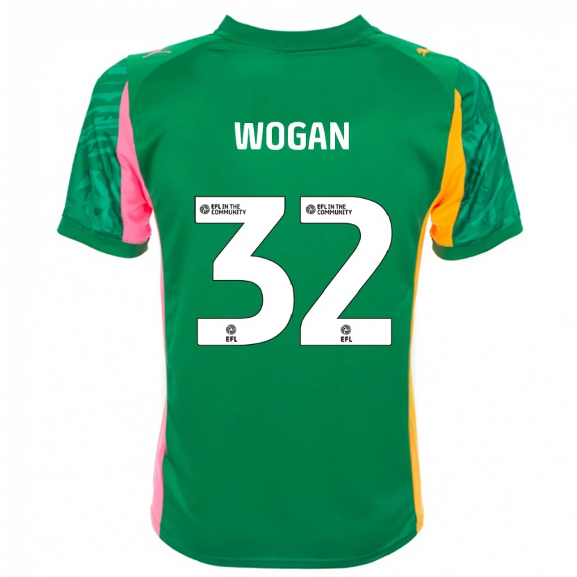 Danxen Bambino Andrew Wogan #32 Maglia Gara Portiere Verde Rosa Bianco 2025/26 Maglietta