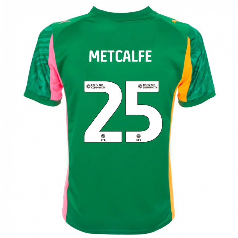Danxen Bambino Max Metcalfe #25 Maglia Gara Portiere Verde Rosa Bianco 2025/26 Maglietta