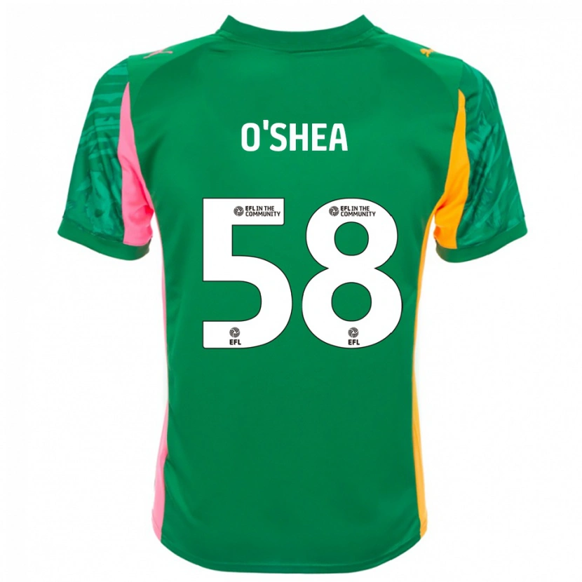 Danxen Bambino Cian O'Shea #58 Maglia Gara Portiere Verde Rosa Bianco 2025/26 Maglietta