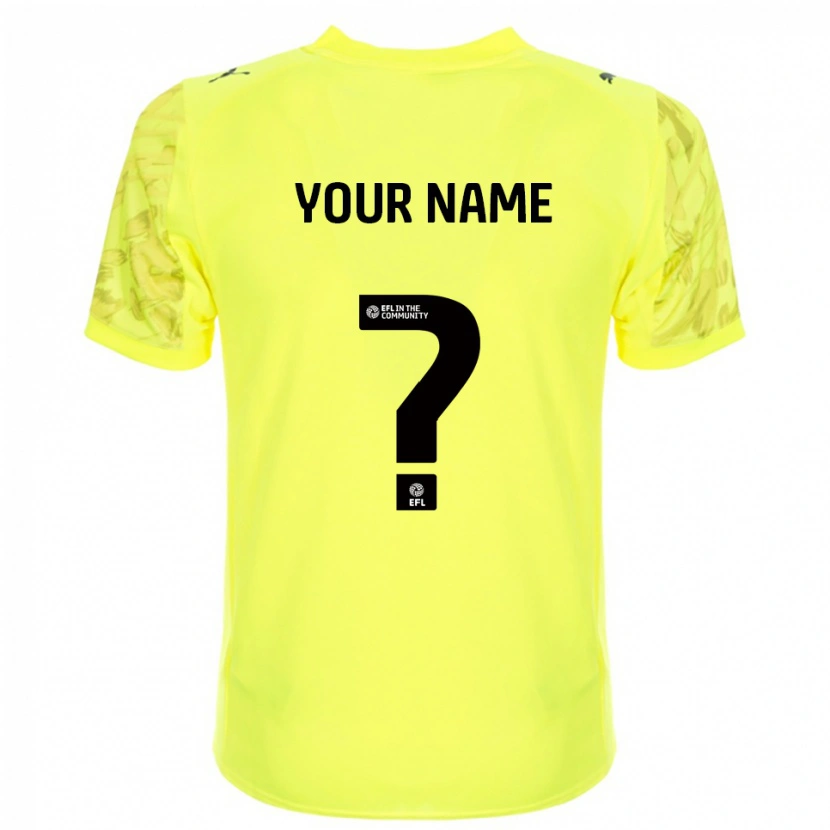 Danxen Bambino Fleetwood Town Maglia Gara Portiere Nero Giallo 2025/26 Maglietta