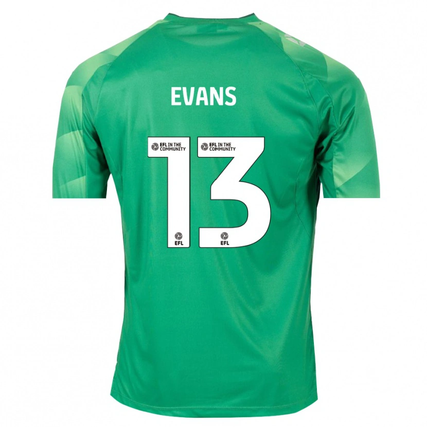 Danxen Bambino Owen Evans #13 Maglia Gara Portiere Verde Bianco 2025/26 Maglietta