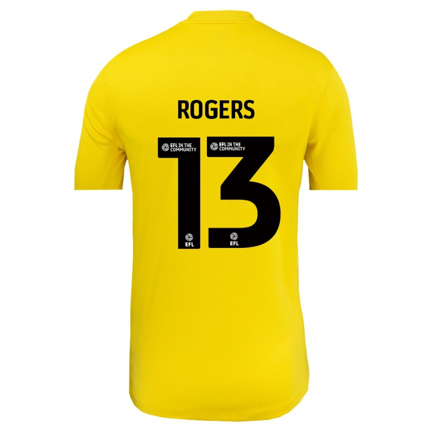 Danxen Bambino Hayden Rogers #13 Maglia Gara Portiere Nero Giallo 2025/26 Maglietta
