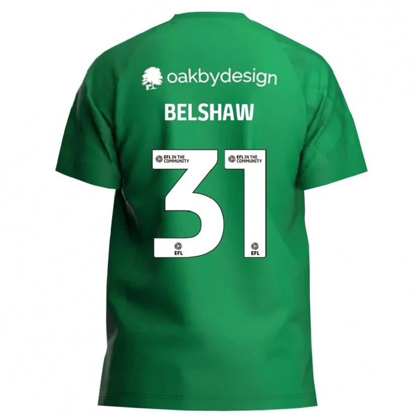Danxen Bambino James Belshaw #31 Maglia Gara Portiere Verde Bianco 2025/26 Maglietta
