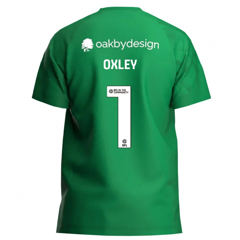 Danxen Bambino Mark Oxley #1 Maglia Gara Portiere Verde Bianco 2025/26 Maglietta