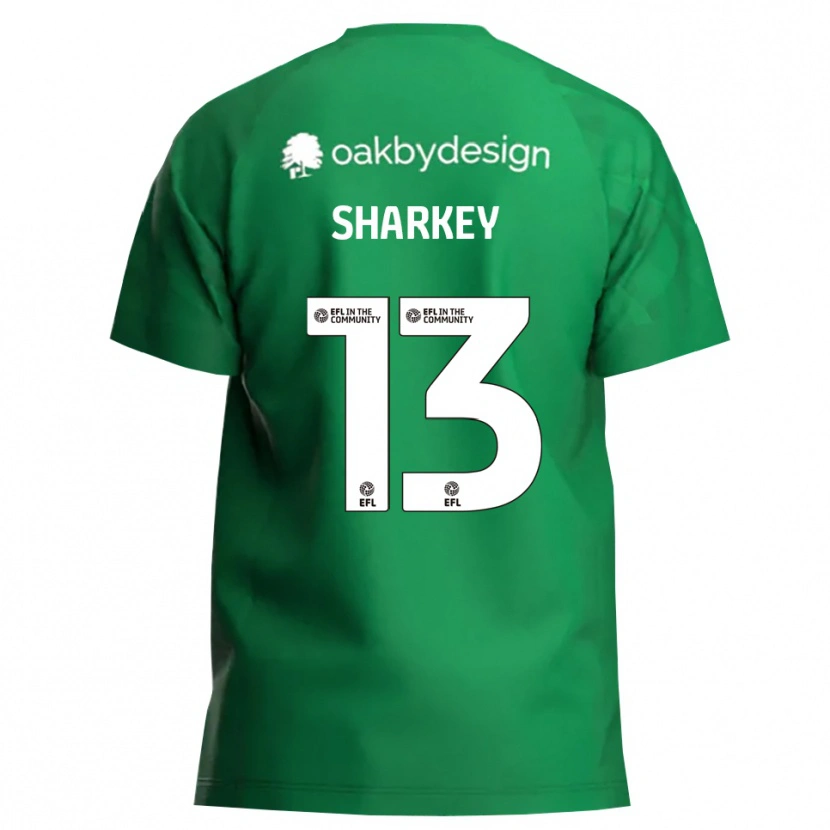 Danxen Bambino Toby Sharkey #13 Maglia Gara Portiere Verde Bianco 2025/26 Maglietta