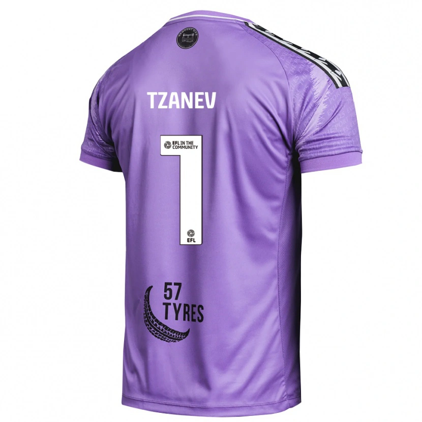 Danxen Bambino Nik Tzanev #1 Maglia Gara Portiere Viola Chiaro 2025/26 Maglietta