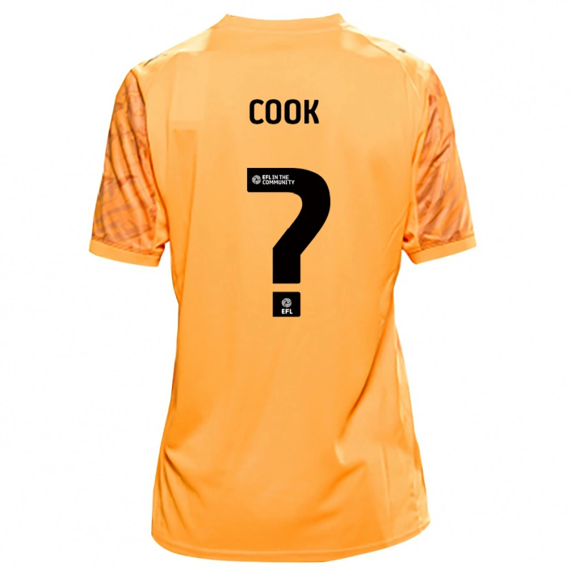 Danxen Bambino Cook #0 Maglia Gara Portiere Nero Arancione 2025/26 Maglietta