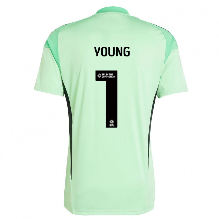 Danxen Bambino Matthew Young #1 Maglia Gara Portiere Verde Chiaro Nero 2025/26 Maglietta