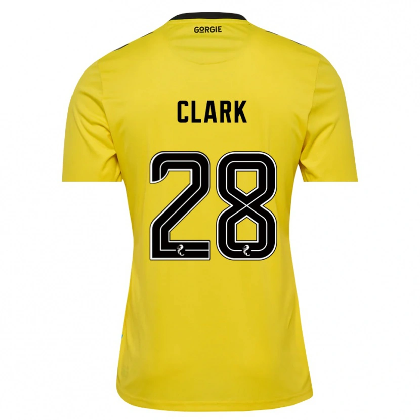 Danxen Bambino Zander Clark #28 Maglia Gara Portiere Rosso Giallo Nero 2025/26 Maglietta