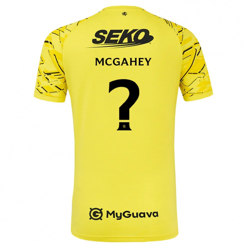 Danxen Bambino Lewis McGahey #0 Maglia Gara Portiere Nero Giallo 2025/26 Maglietta