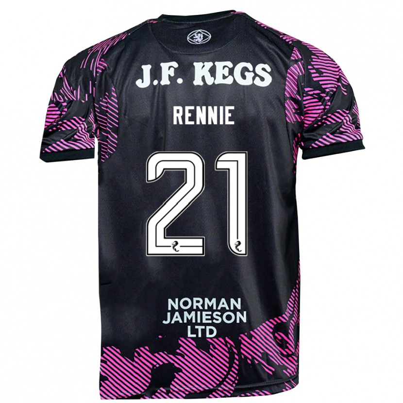 Danxen Bambino Beth Rennie #21 Maglia Gara Portiere Nero Rosa 2025/26 Maglietta