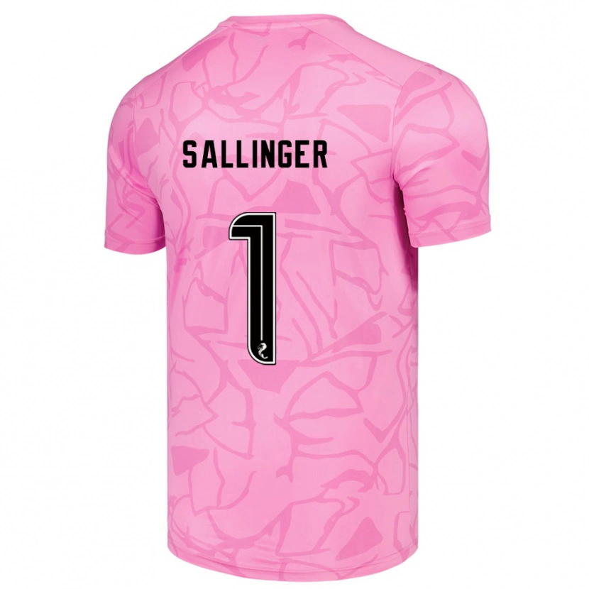 Danxen Bambino Raphael Sallinger #1 Maglia Gara Portiere Nero Rosa 2025/26 Maglietta
