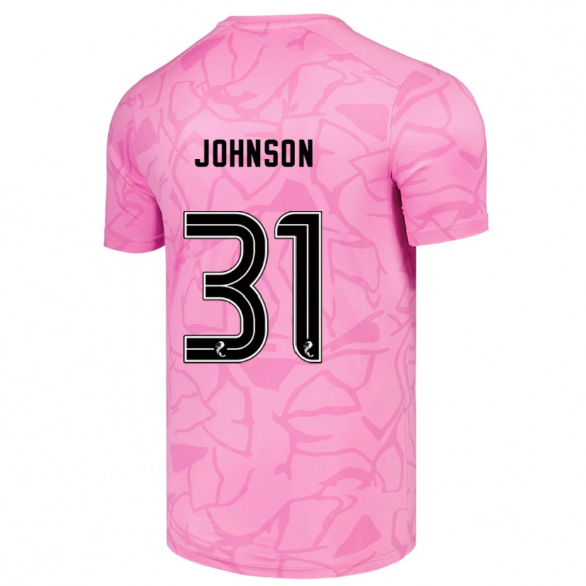 Danxen Bambino Murray Johnson #31 Maglia Gara Portiere Nero Rosa 2025/26 Maglietta