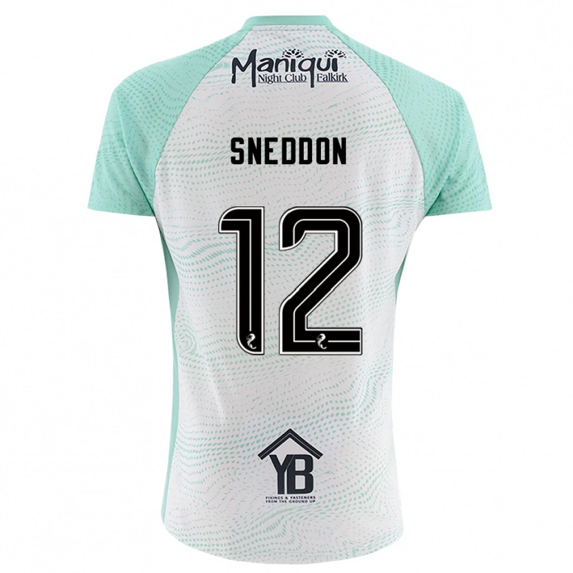 Danxen Bambino Jamie Sneddon #12 Maglia Gara Portiere Bianco Nero 2025/26 Maglietta