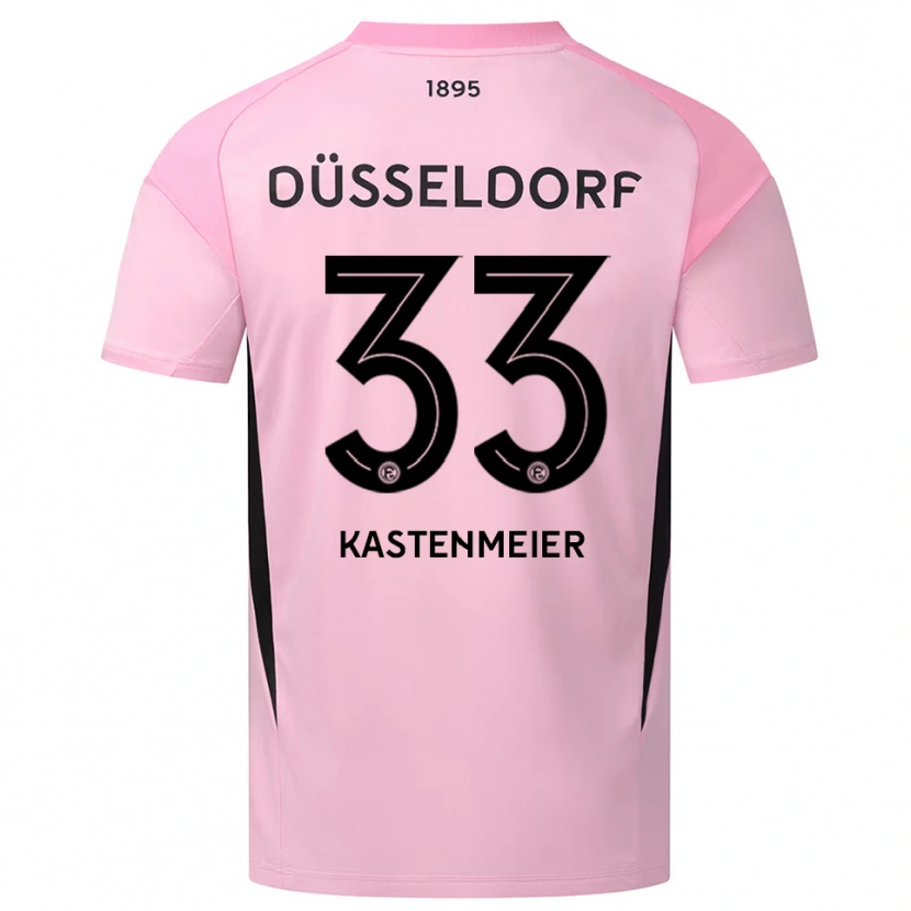 Danxen Bambino Florian Kastenmeier #33 Maglia Gara Portiere Rosa Nero 2025/26 Maglietta
