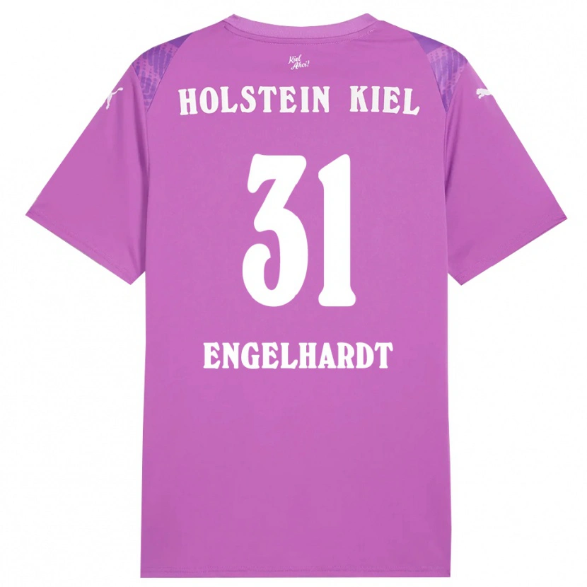 Danxen Bambino Marcel Engelhardt #31 Maglia Gara Portiere Bianco Viola 2025/26 Maglietta