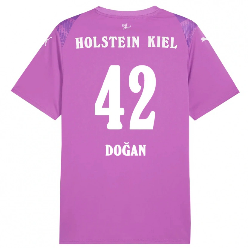 Danxen Bambino Tyler Doğan #42 Maglia Gara Portiere Bianco Viola 2025/26 Maglietta