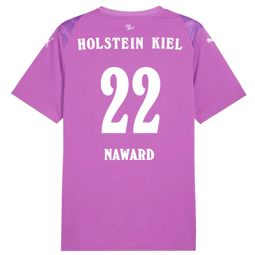 Danxen Bambino Lela Naward #22 Maglia Gara Portiere Bianco Viola 2025/26 Maglietta
