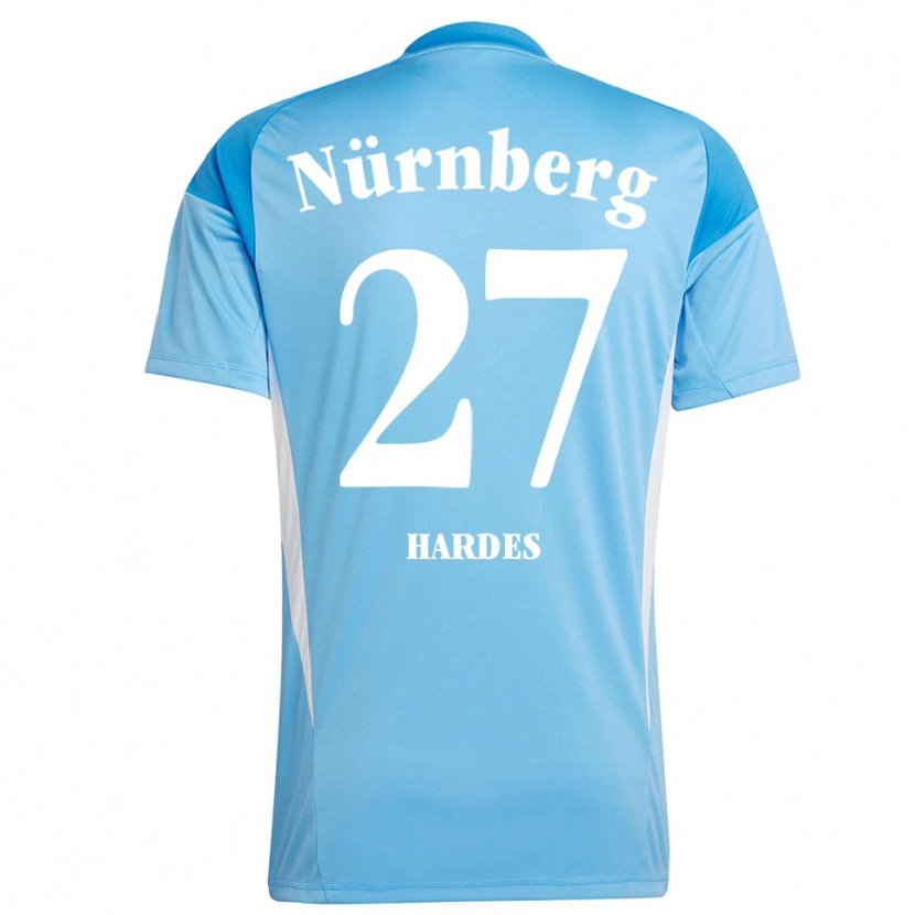 Danxen Bambino Aaron Hardes #27 Maglia Gara Portiere Azzurro Bianco 2025/26 Maglietta